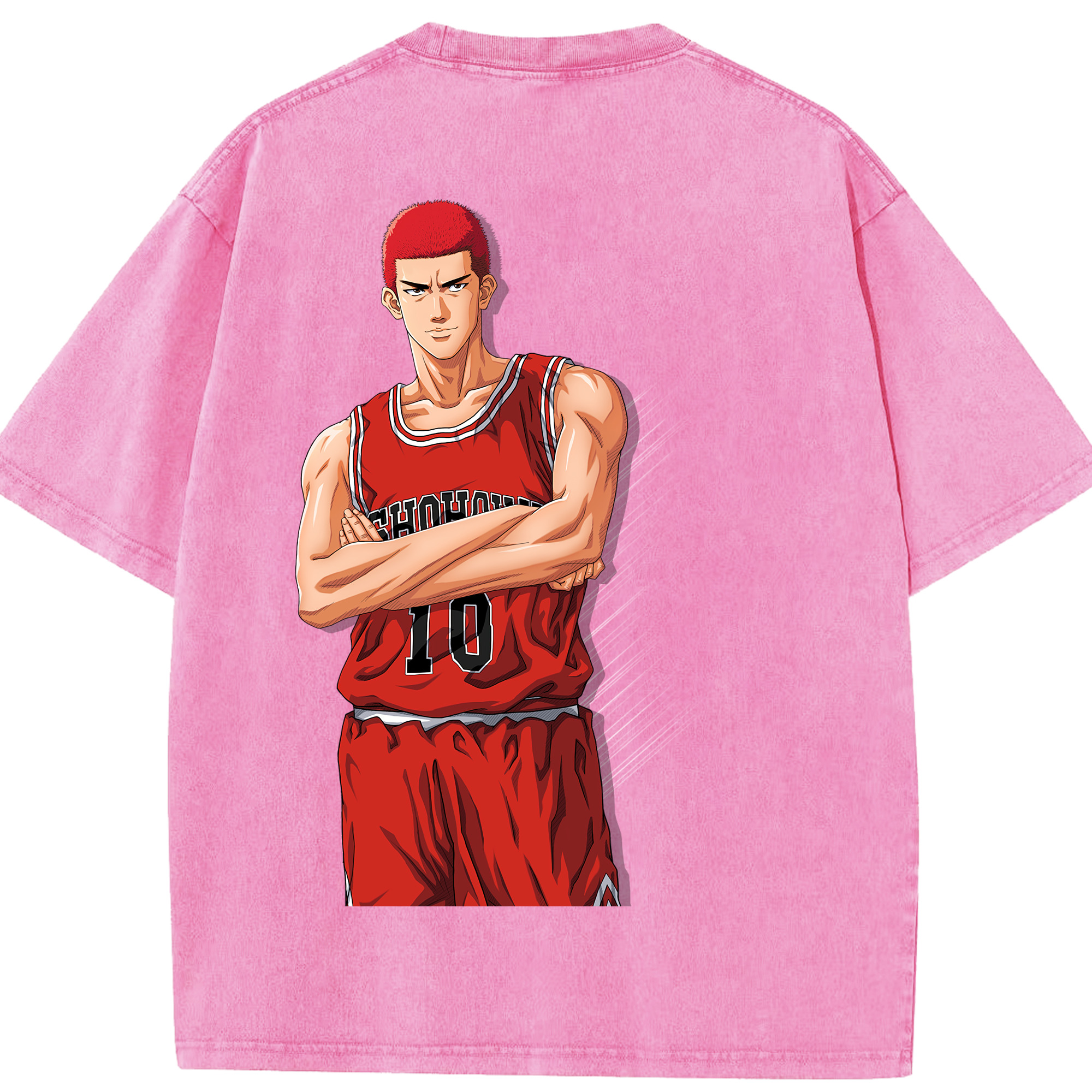 （画像用） SLAM DUNK／スラムダンク 綿100% ヴィンテージ風 半袖Tシャツ（背面プリント）